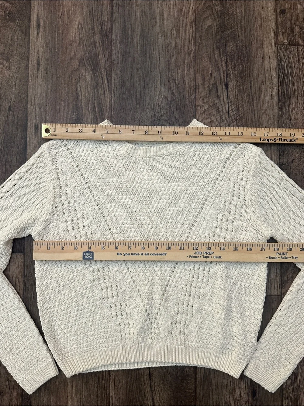 Sinsay Knit Cropped Jumper Sweater Women’s Size XS Off White